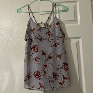Purple Floral Summer Blouse